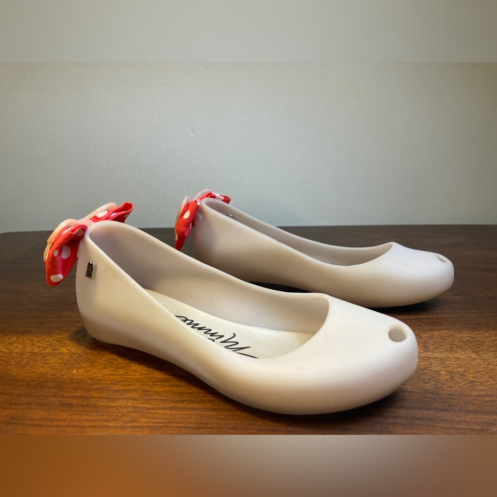 Mel Dreamed by Melissa Minnie Mouse Bow Peep Toes Girls size 2
